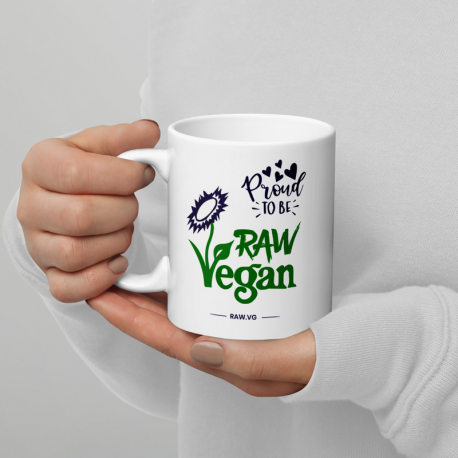 Proud To Be Raw Vegan V1 White Glossy Mug