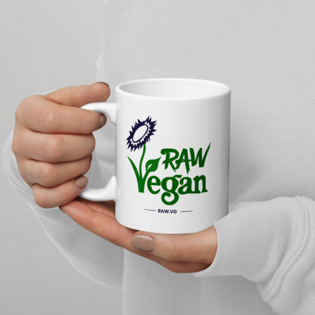 Raw Vegan White Glossy Mug