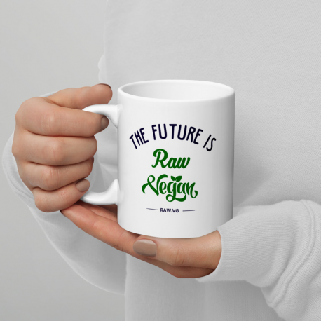 The Future Is Raw Vegan White Glossy Mug