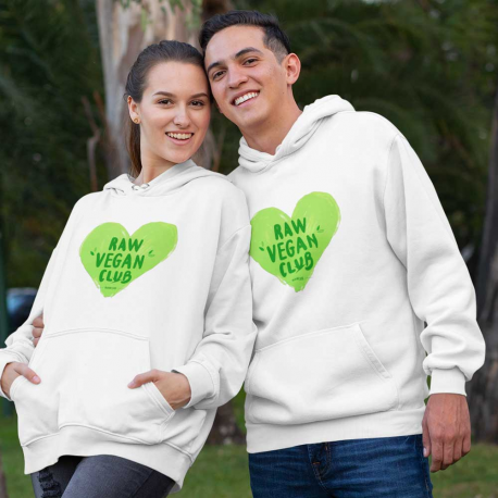 Raw Vegan Club Premium Unisex Eco Hoodie (Dark Design)