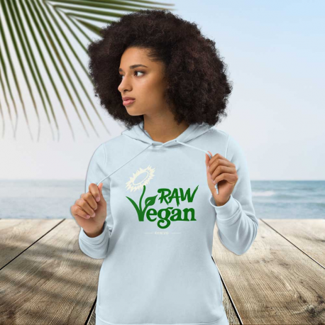 Raw Vegan Women's Eco Fitted Hoodie (Light Design)