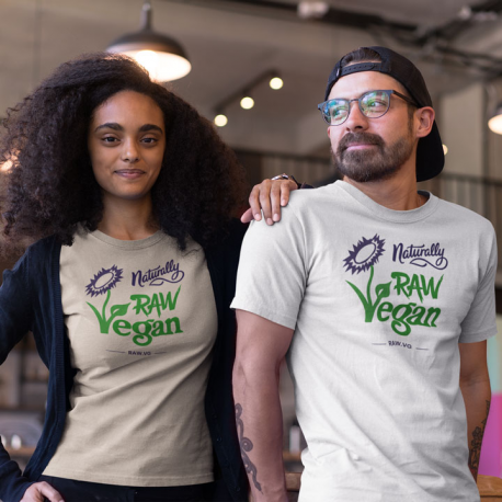 Naturally Raw Vegan Unisex Organic Cotton T-Shirt (Dark Design)