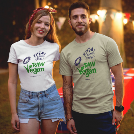 Proud To Be Raw Vegan V1 Unisex Organic Cotton T-Shirt (Dark Design)
