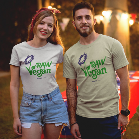 Raw Vegan Unisex Organic Cotton T-Shirt (Dark Design)