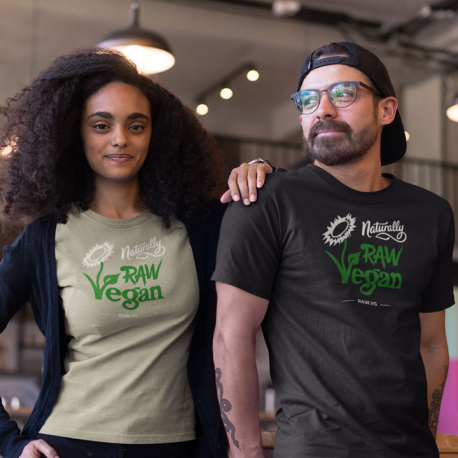 Naturally Raw Vegan Unisex Organic Cotton T-Shirt (Light Design)