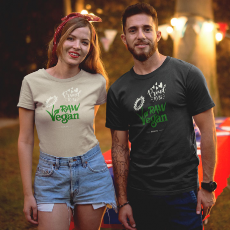 Proud To Be Raw Vegan V1 Unisex Organic Cotton T-Shirt (Light Design)