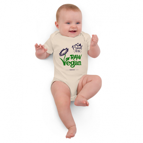 Proud To Be Raw Vegan V1 Organic Cotton Baby Bodysuit