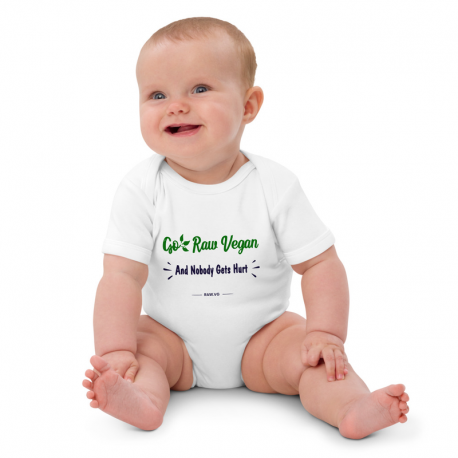Go Raw Vegan & Nobody Gets Hurt Organic Cotton Baby Bodysuit