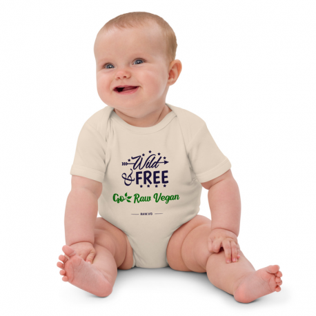 Wild & Free Raw Vegan V2 Organic Cotton Baby Bodysuit