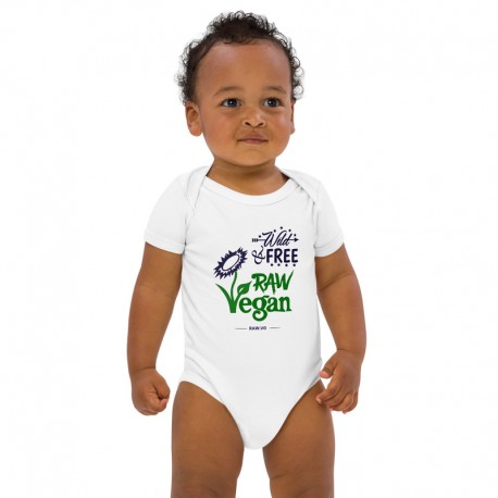 Wild & Free Raw Vegan V1 Organic Cotton Baby Bodysuit