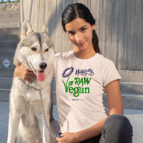 Naturally Raw Vegan Women’s Organic Cotton T-Shirt (Dark Design)