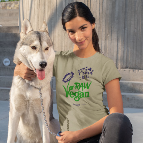 Proud To Be Raw Vegan V1 Women’s Organic Cotton T-Shirt (Dark Design)