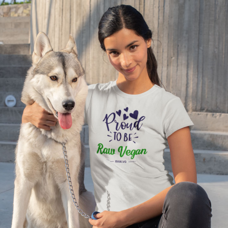 Proud To Be Raw Vegan V2 Women’s Organic Cotton T-Shirt (Dark Design)