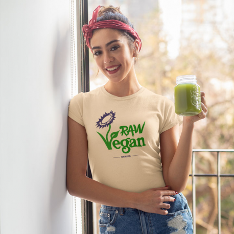 Raw Vegan Women’s Organic Cotton T-Shirt (Dark Design)