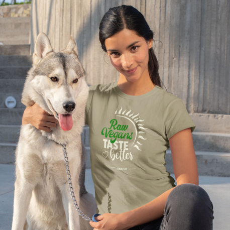 Raw Vegans Taste Better Women’s Organic Cotton T-Shirt (Light Design)