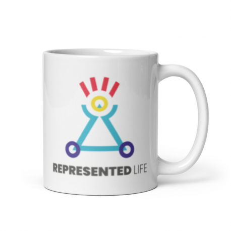 Represented Life - white glossy mug