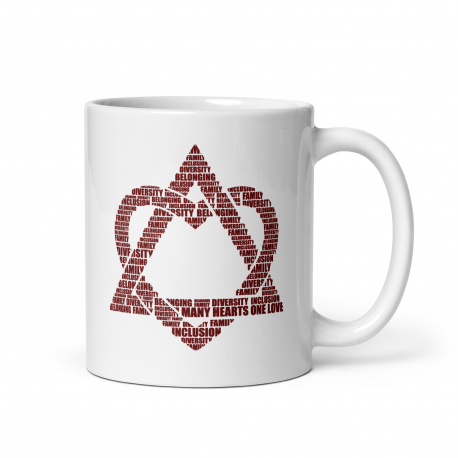 Many Hearts One Love - white glossy mug
