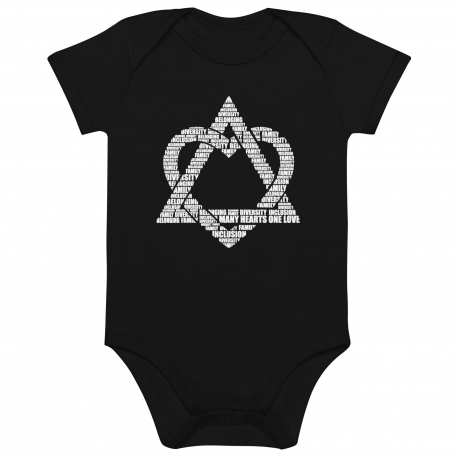 Many Hearts One Love - organic cotton baby bodysuit