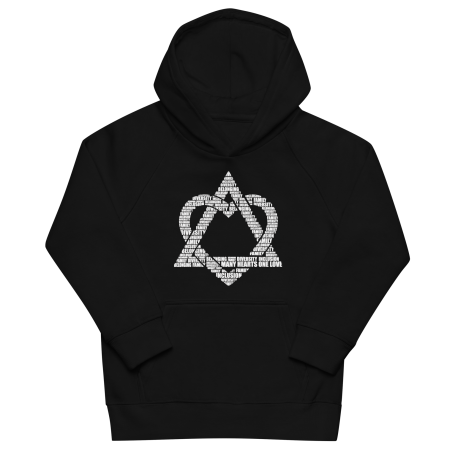 Many Hearts One Love - kids eco hoodie
