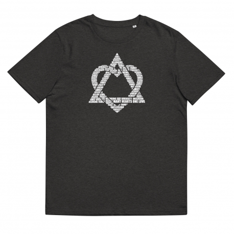 Many Hearts One Love - adult unisex organic cotton t-shirt