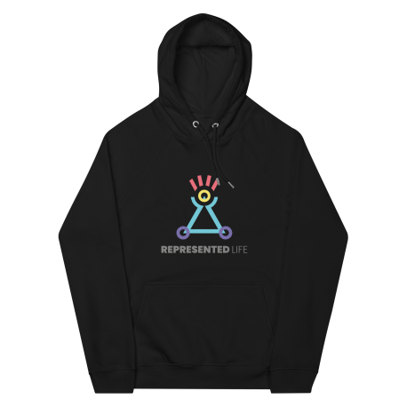 Represented Life - adult unisex eco raglan hoodie