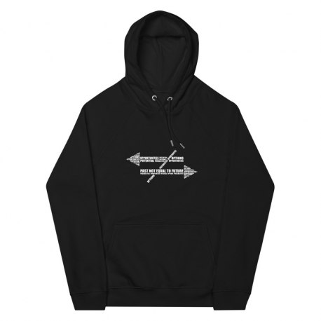 Past Not Equal to Future - unisex eco raglan hoodie