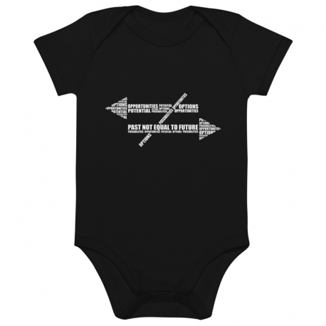 Past Not Equal to Future - organic cotton baby bodysuit