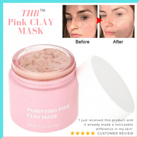 THB ALL Natural Organic Exfoliating Facial Pink Clay Mask