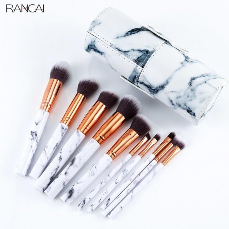 Professional 10pcs Marble Makeup Brushes Set | Perfect Gift for Makeup Addicts
