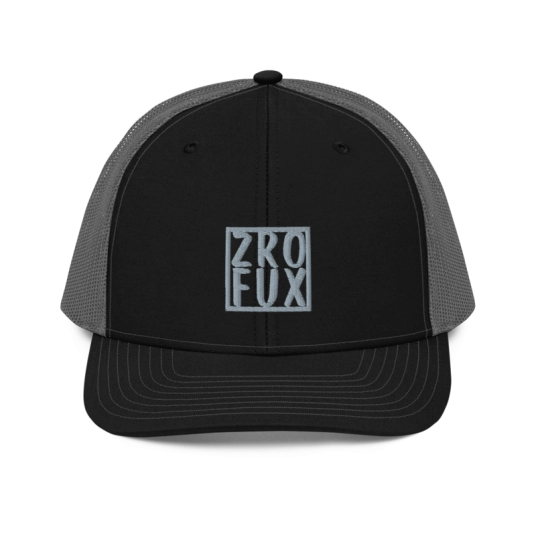 ZRO FUX Gray Embroidery On Richardson Trucker Hat