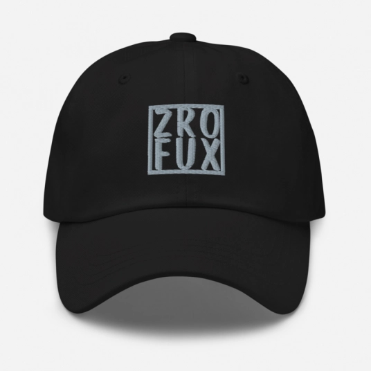 ZRO FUX Gray Embroidery on Buckle Back Classic Dad Hat