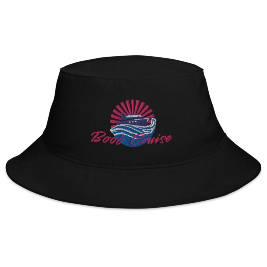 Boob Cruise Pink/Blue Embroidery on Bucket Hat