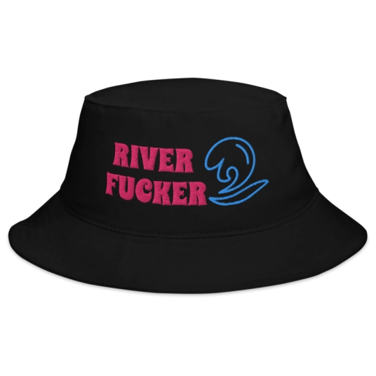 River Fucker Pink Embroidery on Bucket Hat
