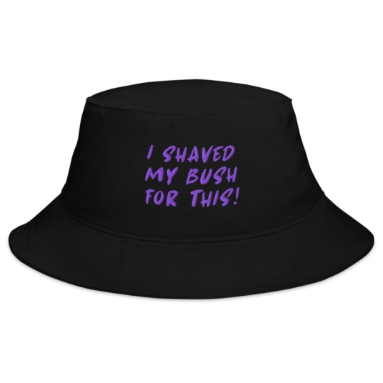 I Shaved My Bush For This Purple Embroidery On Bucket Hat
