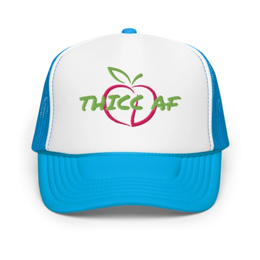 Thicc AF Green/Pink Embroidery On Foam Trucker Hat