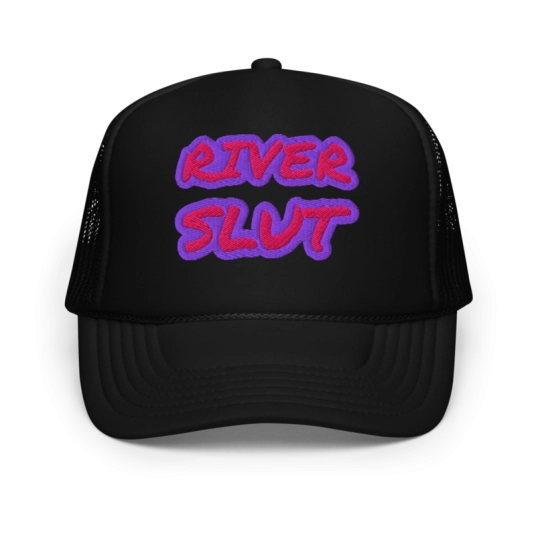 River Slut Purple/Pink Embroidery On Foam Trucker Hat