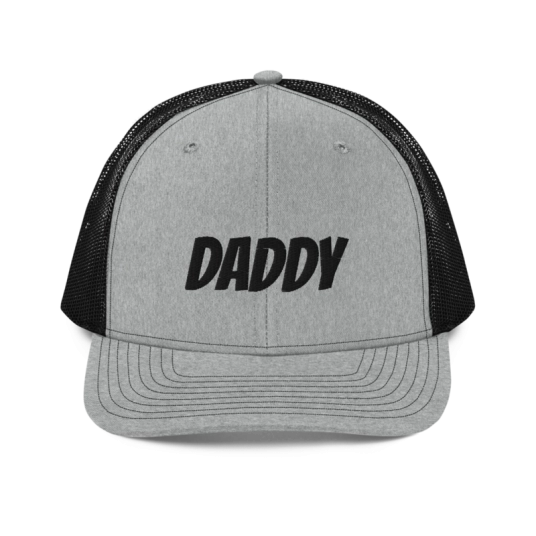 DADDY Black Embroidery On Heather Gray/Black Richardson Trucker Hat