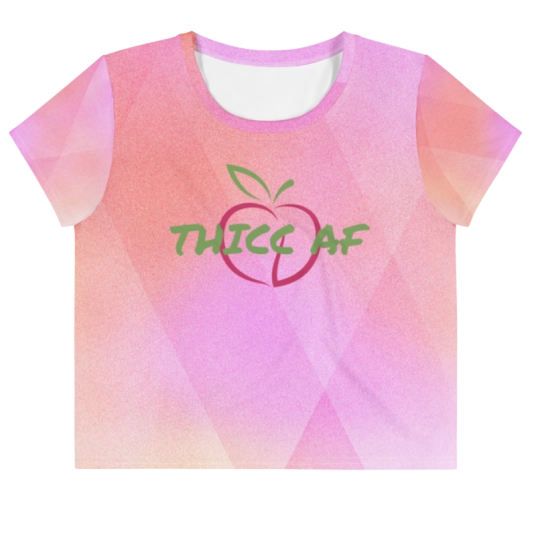 THICC AF Pink/Green Crop Top