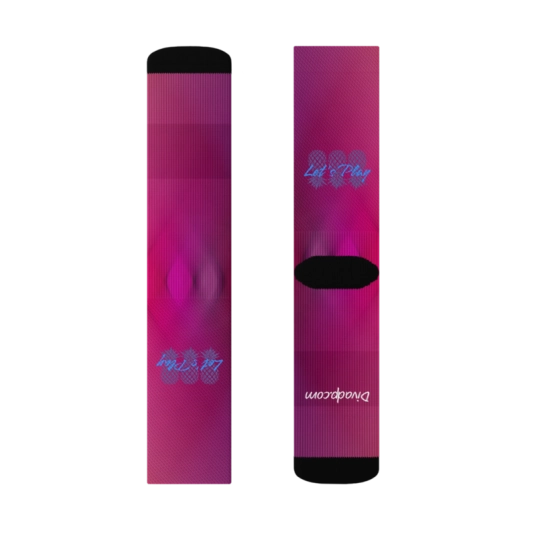 Let's Play Purple/Blue Unisex Crew socks