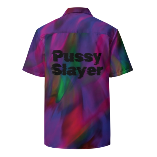 Pussy Slayer On Button Shirt