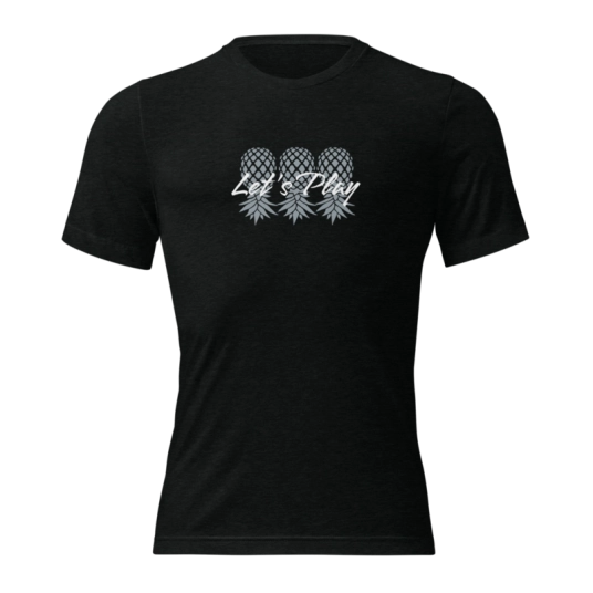 Let's Play Gray/White DTG Print On Short Sleeve T-shirt