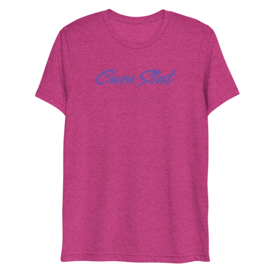 Cum Slut Purple DTG On Short Sleeve T-shirt