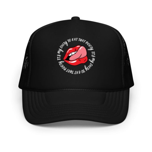 It's My Duty To Eat That Booty Black/Red Foam Trucker Hat