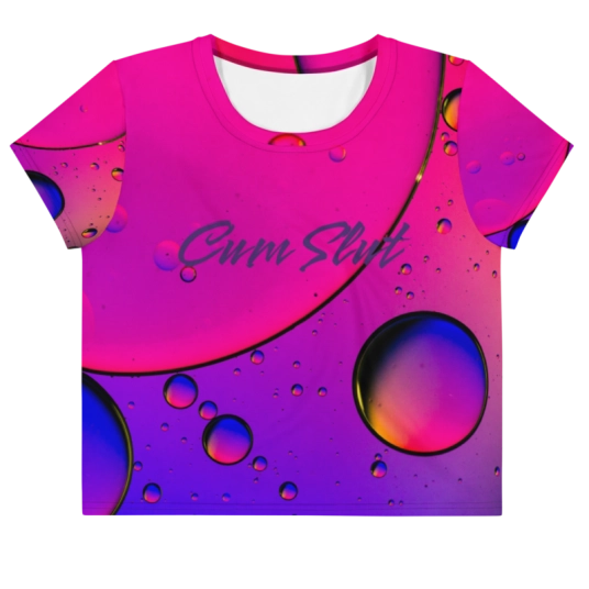 Cum Slut Printed On Crop Top