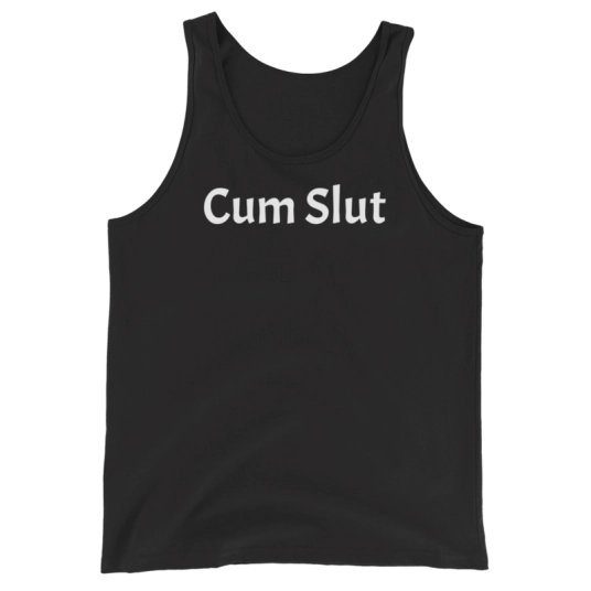 Cum Slut White DTG On Unisex Tank Top