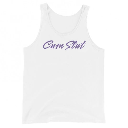 Cum Slut Purple DTG On Unisex Tank Top