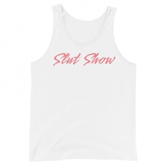 Slut Show Blush Pink DTG On Unisex Tank Top