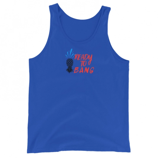 Ready To Bang Red/Black/Blue DTG On Unisex Tank Top