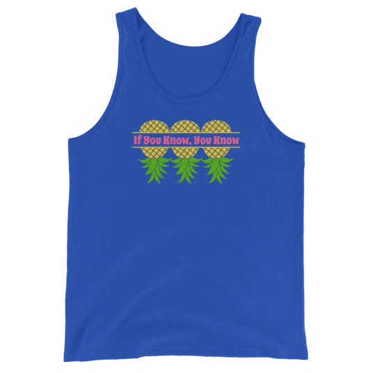 If You Know, You Know Pink/Yellow/Green DTG On Unisex Tank Top