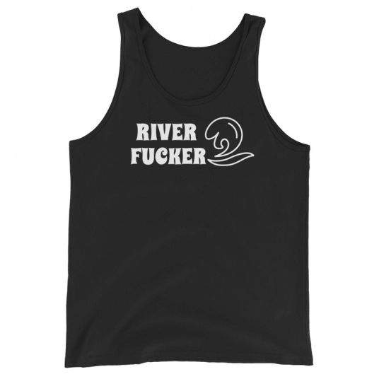 River Fucker Gray On Unisex Tank Top